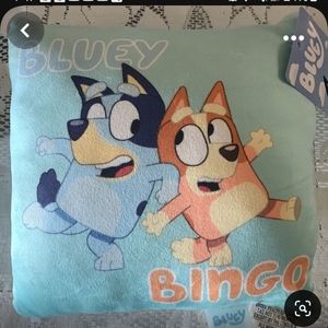 Bluey and Bingo soft fleece pillow